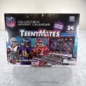 NFL TeenyMates Collectible Advent Calendar Limited Edition Puzzle Figures Sealed
